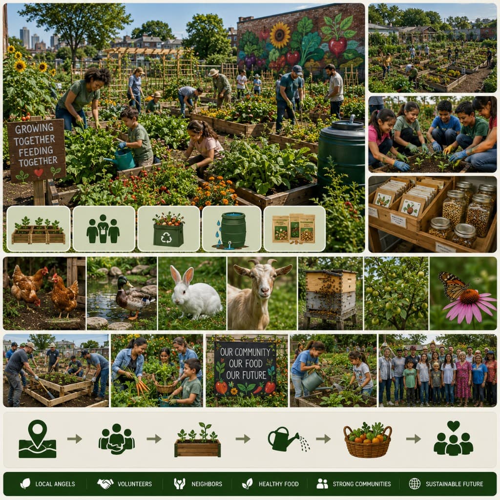 Macro-gardens — neighborhood and community garden systems