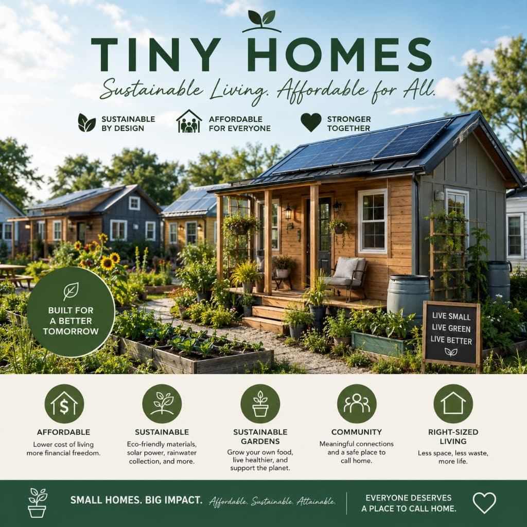 Tiny homes — sustainable living and affordable housing for everyone