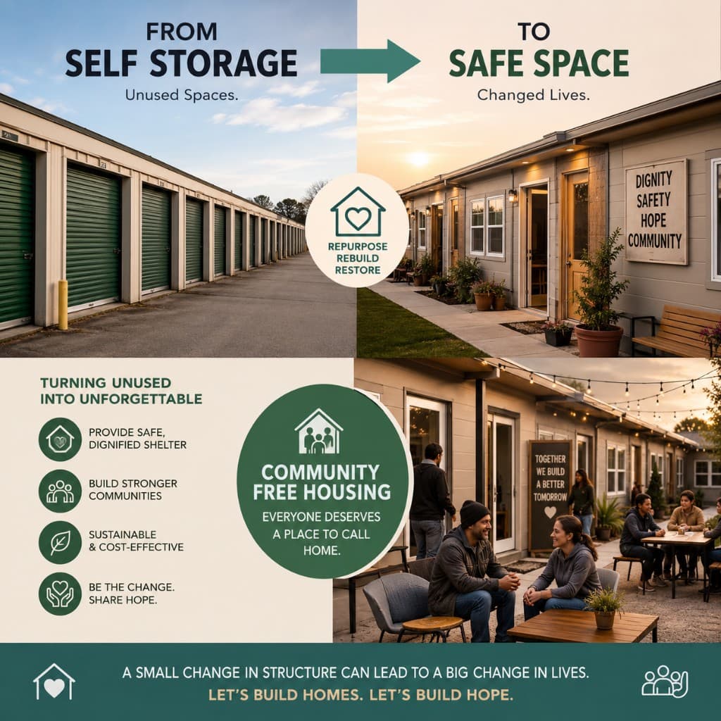 From self-storage to safe space — repurposing unused units into free community housing
